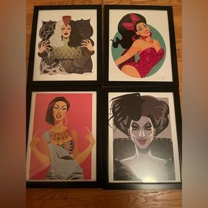 Chad Sell Signed Adore Delano, Bianca del Rio, Sharon, & BenDeLa Prints